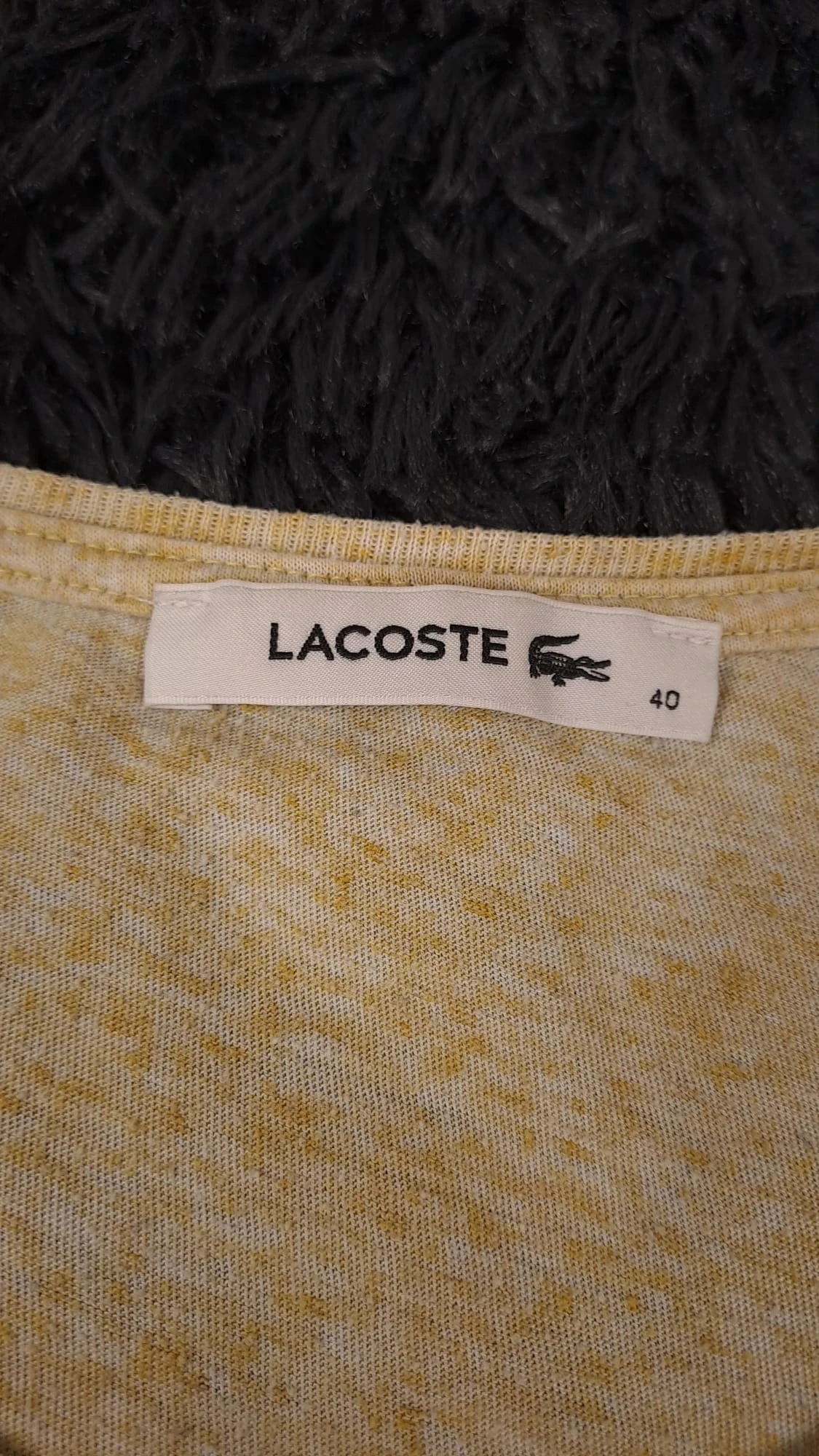 T-shirt Lacoste / Linho / Bege Melange / Tamanho M Feminino – photo 4
